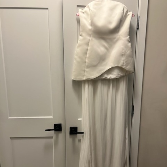 Juno Strapless Pleated Maxi Gown - White - Picture 5 of 5